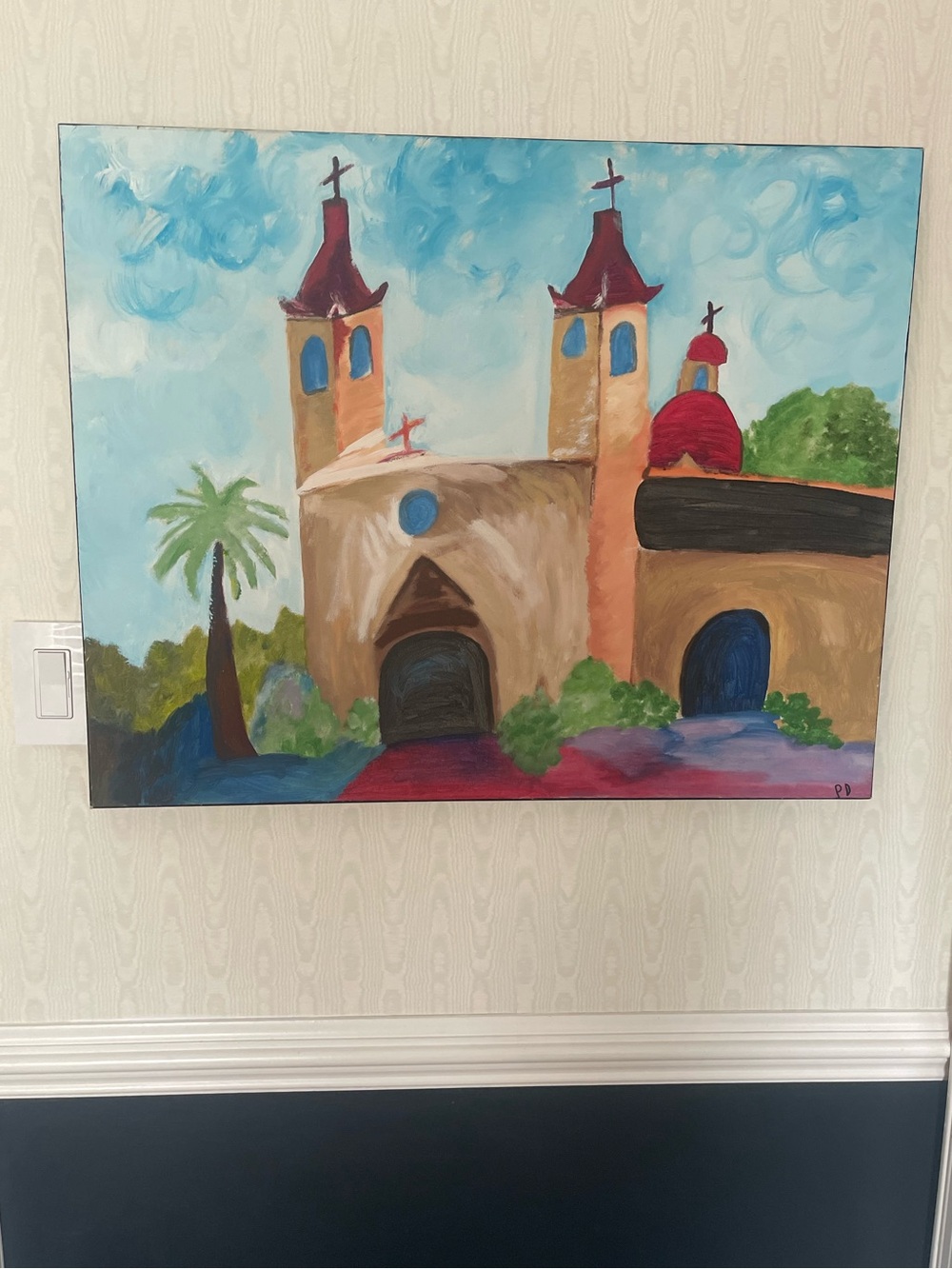South West Mission Concepción art painting on canvas San Antonio